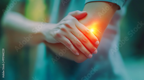 A person holding their wrist with a pained expression, representing the irritation and discomfort of repetitive strain injury 