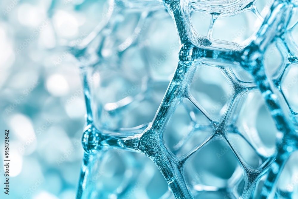 Close-up of block copolymer in a responsive hydrogel, showcasing environmental sensitivity and smart material properties. High-resolution, detailed textures, crisp focus Close-up of block copolymer in a responsive hydrogel, showcasing environmental sensitivity and smart material properties. High-resolution, detailed textures, crisp focus