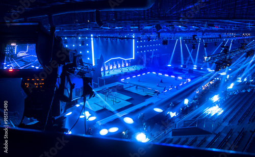 TV camera in a concert hall