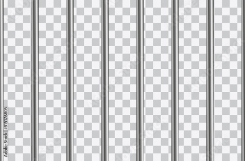 Vector illustration realistic prison metal cell bars seamless pattern 