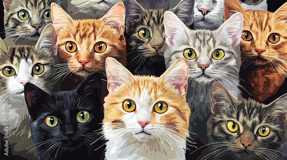 cat art painting cat art painting