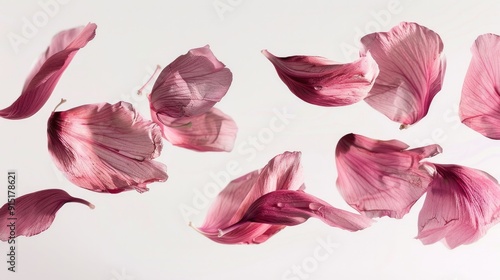 Wallpaper Mural Dried flower petals, scattered artistically on a white surface. Torontodigital.ca