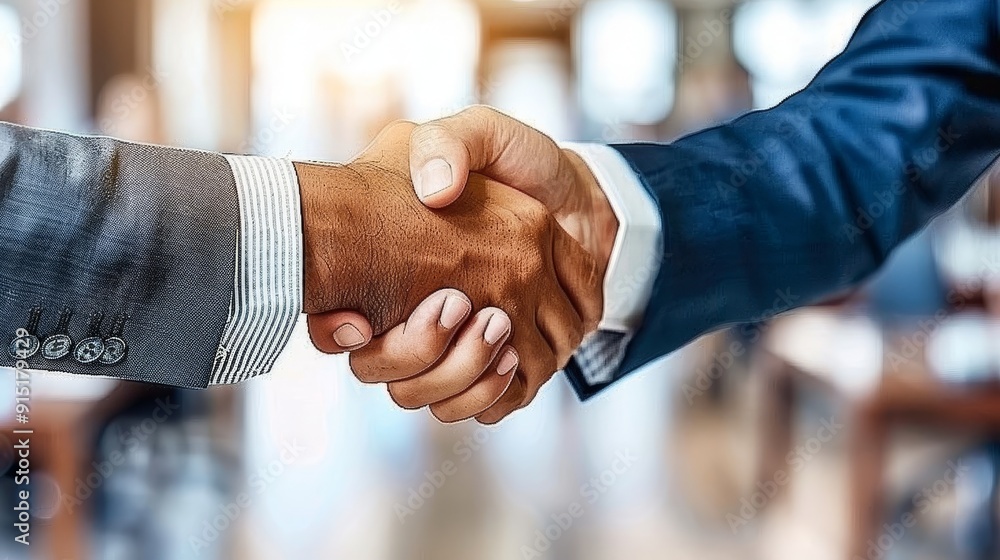 Two Businesspeople Shaking Hands in Agreement Two Businesspeople Shaking Hands in Agreement