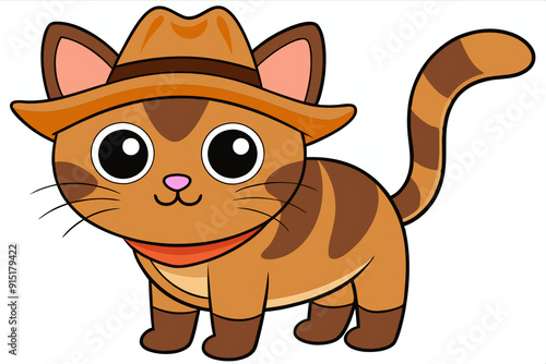 cat with a hatcat, cartoon, animal, kitten, pet, vector, illustration, feline, mammal, cute, pets, domestic, isolated, fun, tail, kitty, character, drawing, funny, art, fur, orange, animals, paw, ging photo