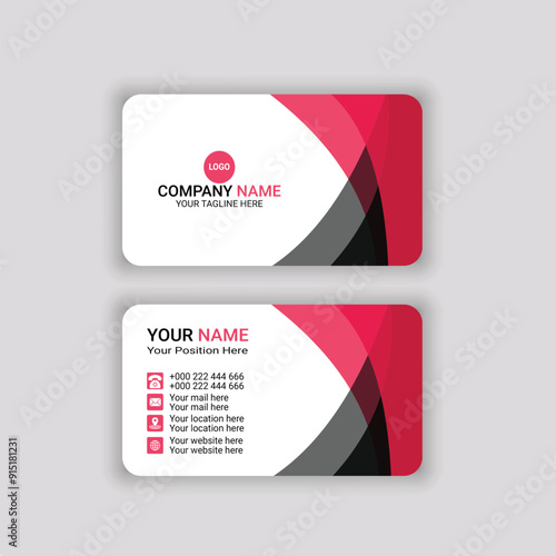professional business card or visiting card template design