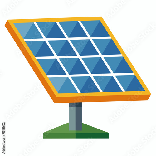 Solar panels art vector