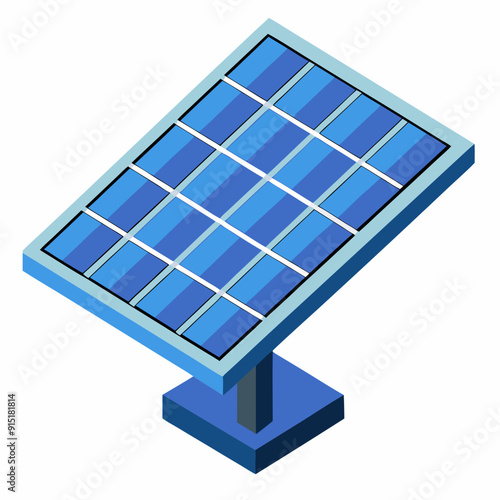 Solar panels art vector