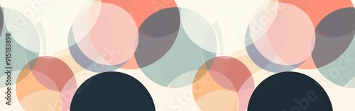 Wallpaper Mural The image features a pattern of overlapping circles in various shades of pink, orange, blue, and green. The circles are semi-transparent and create a visually interesting depth and texture. The backgr Torontodigital.ca