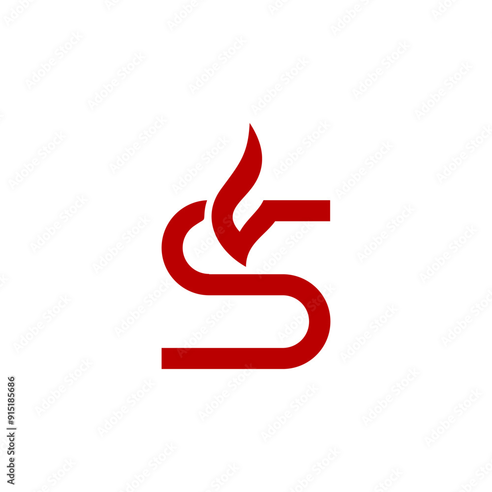 a combination of fire and initials, or letters, or alphabet, or numbers in the form of a logo and vector in red color for business purposes and others a combination of fire and initials, or letters, or alphabet, or numbers in the form of a logo and vector in red color for business purposes and others