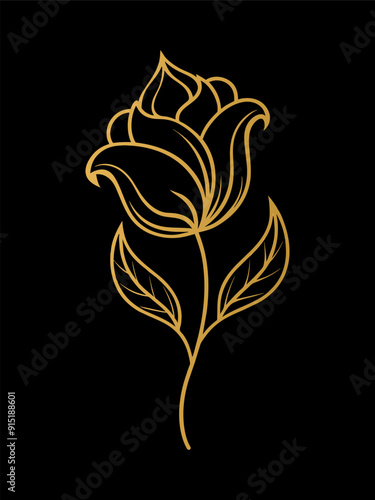 An Elegant Golden Sweet Pea Flower Plant