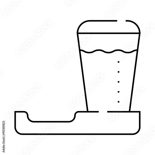 automatic drinker for dog line icon vector. automatic drinker for dog sign. isolated contour symbol black illustration