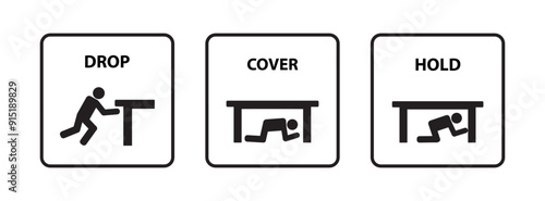 drop cover hold text information sign
