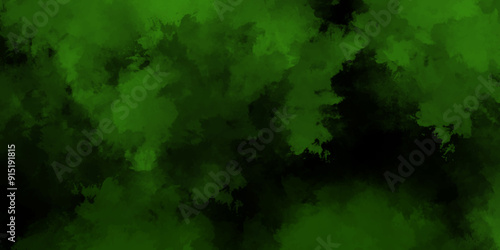 abstract cloud and vapor texture background. Black and Green smoke aquarelle smudge illustration smooth grungy smokey light green colors ink glow. green color powder explosion