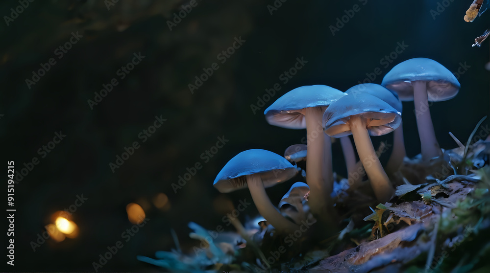 Fototapeta premium a a lot of mushrooms that are growing on the ground