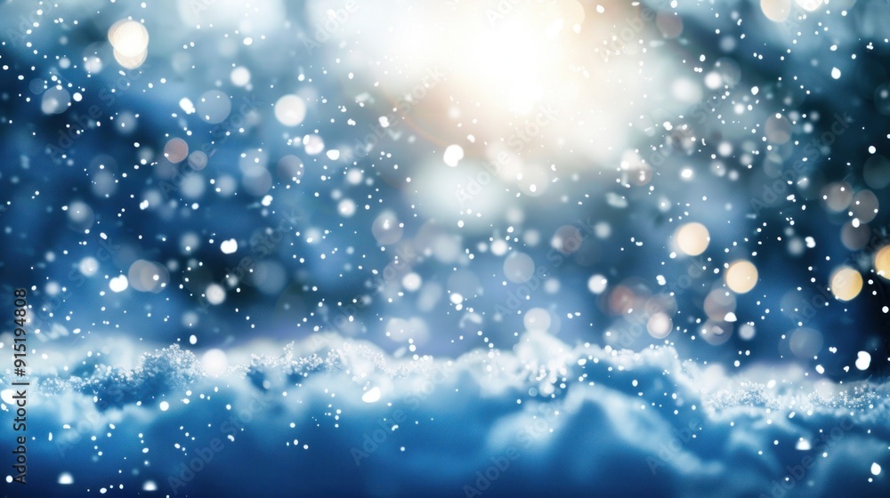Winter Wonderland with Falling Snow Winter Wonderland with Falling Snow