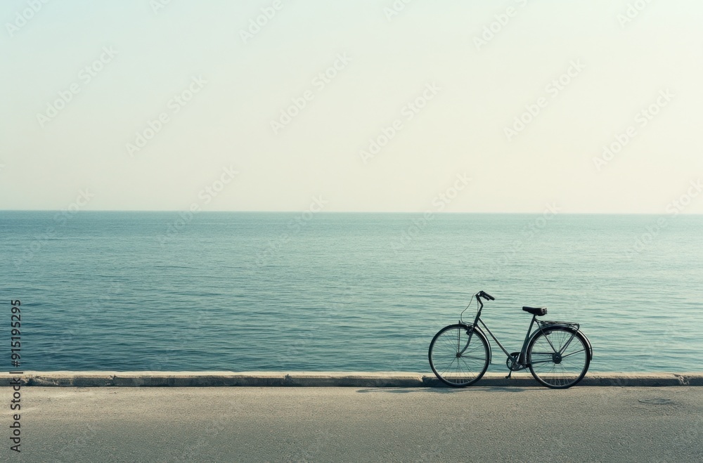 Fototapeta premium bike by the sea