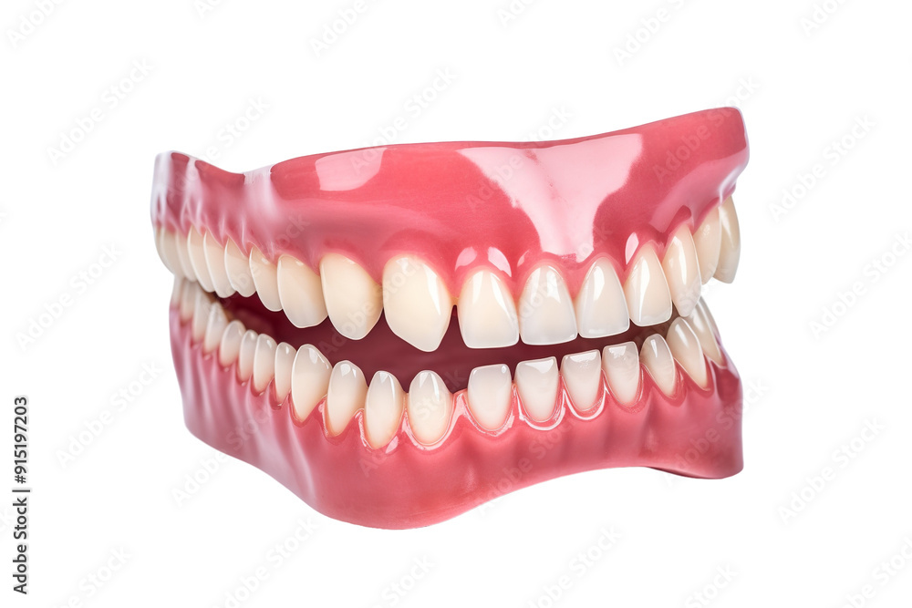 Naklejka premium Exploring The Intricacies Of Dental Models At A Science Exhibition In Autumn on Transparent PNG Background.