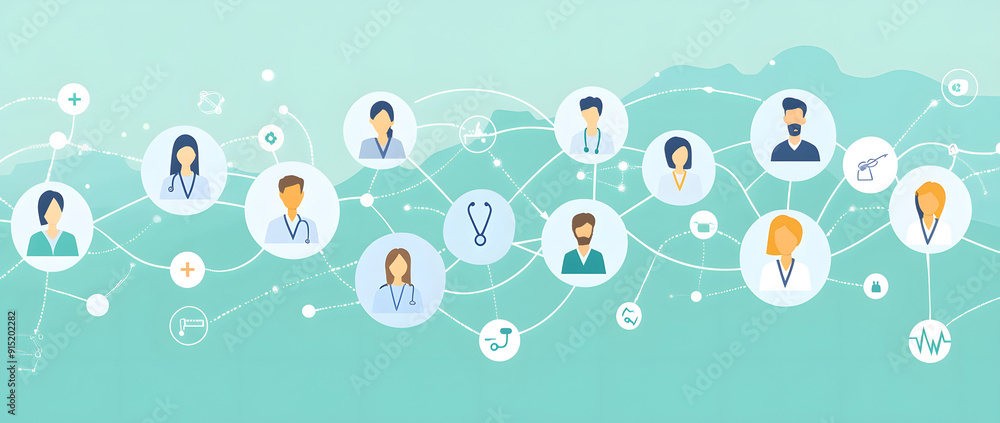 An Illustration of Interconnected Social Media Icons and Network An Illustration of Interconnected Social Media Icons and Network