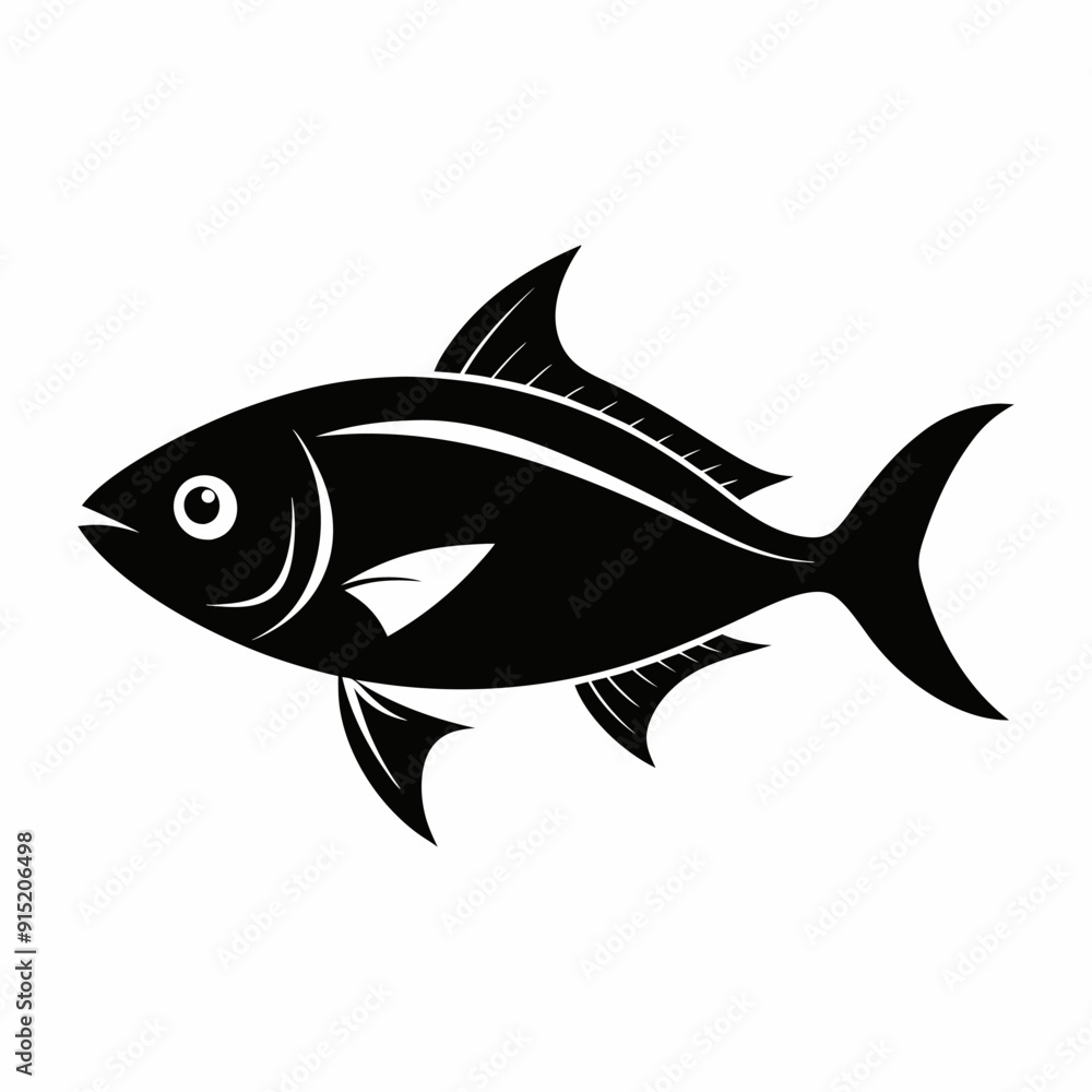 Obraz premium vector fish silhouette