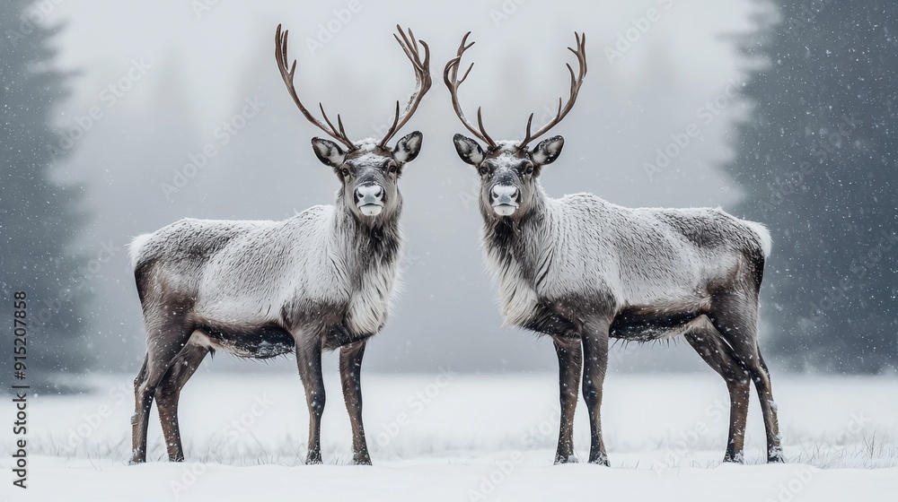 Obraz premium deer in winter