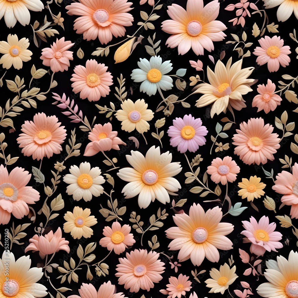Flowers seamless pattern Flowers seamless pattern