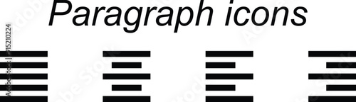 Text Editor,  Paragraph align icons. Vector illustration
