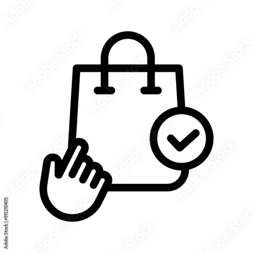 13 checkout line icon illustration vector graphic