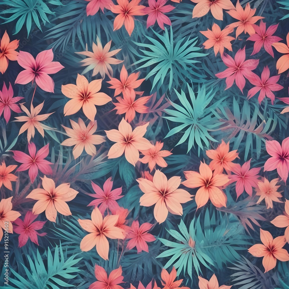 Flowers seamless pattern Flowers seamless pattern