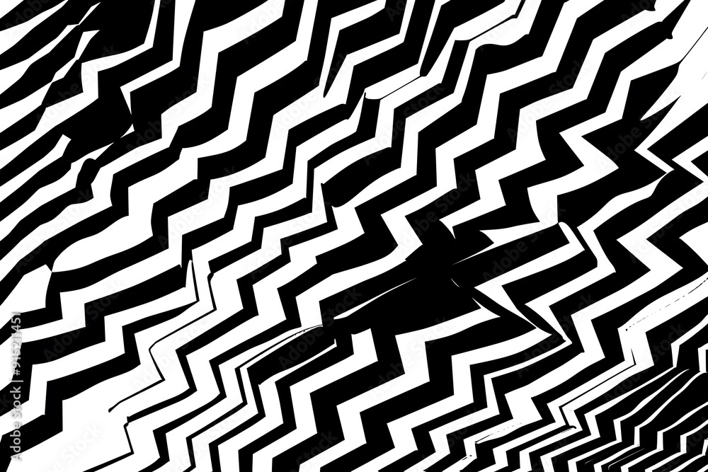 Zigzag lines, sharp angles, flowing rhythm, monochrome palette, optical tension, visual energy, kinetic waves, depth illusion, intricate geometry, rhythmic movement Zigzag lines, sharp angles, flowing rhythm, monochrome palette, optical tension, visual energy, kinetic waves, depth illusion, intricate geometry, rhythmic movement