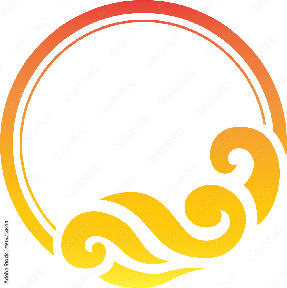 set curve cloud border for decorate text copy space set curve cloud border for decorate text copy space