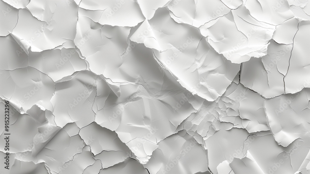 White Poster Background with a Fractured Texture and Ripped Edges, Featuring Empty Space for Colorful Ideas and Concept Designs White Poster Background with a Fractured Texture and Ripped Edges, Featuring Empty Space for Colorful Ideas and Concept Designs