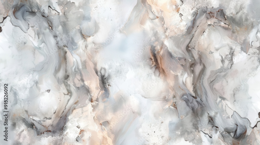 This is an abstract background of marbled texture in shades of gray, white, and peach. The marbling effect creates a swirling and organic pattern. This is an abstract background of marbled texture in shades of gray, white, and peach. The marbling effect creates a swirling and organic pattern.