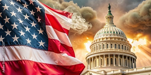 A red, white