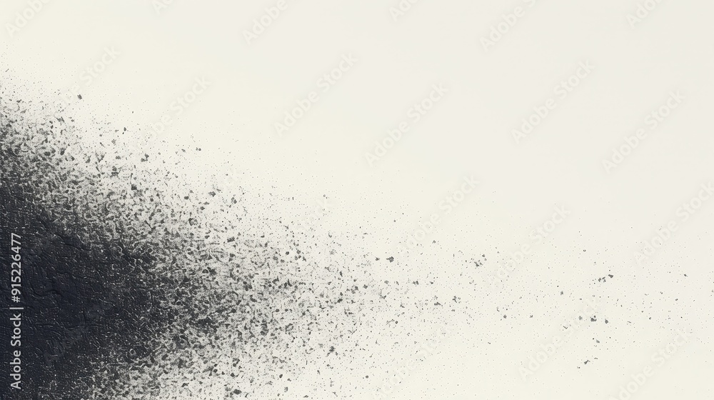 Black particles are artistically dispersed on a white surface, creating an intriguing abstract design that invites contemplation and interpretation Black particles are artistically dispersed on a white surface, creating an intriguing abstract design that invites contemplation and interpretation