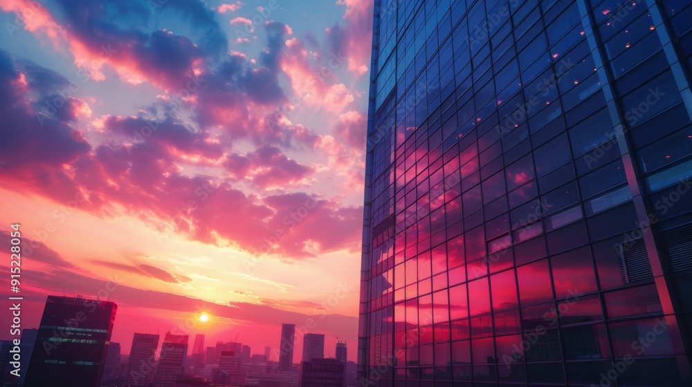 A skyscraper reflecting the dramatic colors of a sunset, perfect for urban development, real estate promotions, and cityscape visuals.
A skyscraper reflecting the dramatic colors of a sunset, perfect for urban development, real estate promotions, and cityscape visuals.