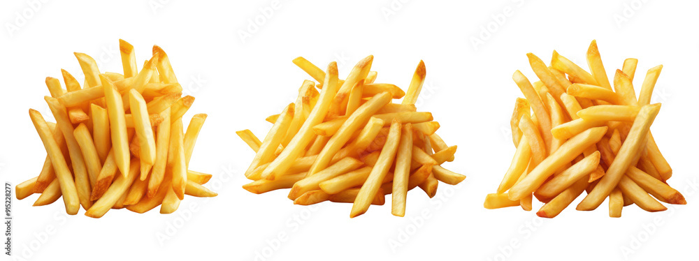 Fototapeta premium French fries isolated on transparent background