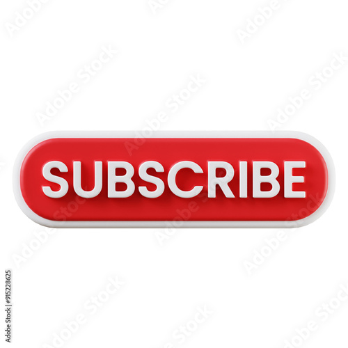 Foto 3d red subscribe button