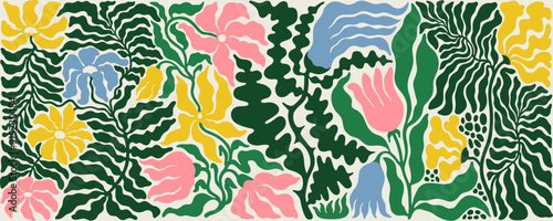 Contemporary Floral Abstract vector background