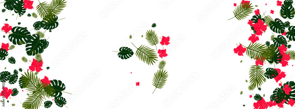 Yellow Tree Background White Vector. Foliage Realistic Pattern. Green Leaves. Hawaii Card. Pink Modern Backdrop. Yellow Tree Background White Vector. Foliage Realistic Pattern. Green Leaves. Hawaii Card. Pink Modern Backdrop.