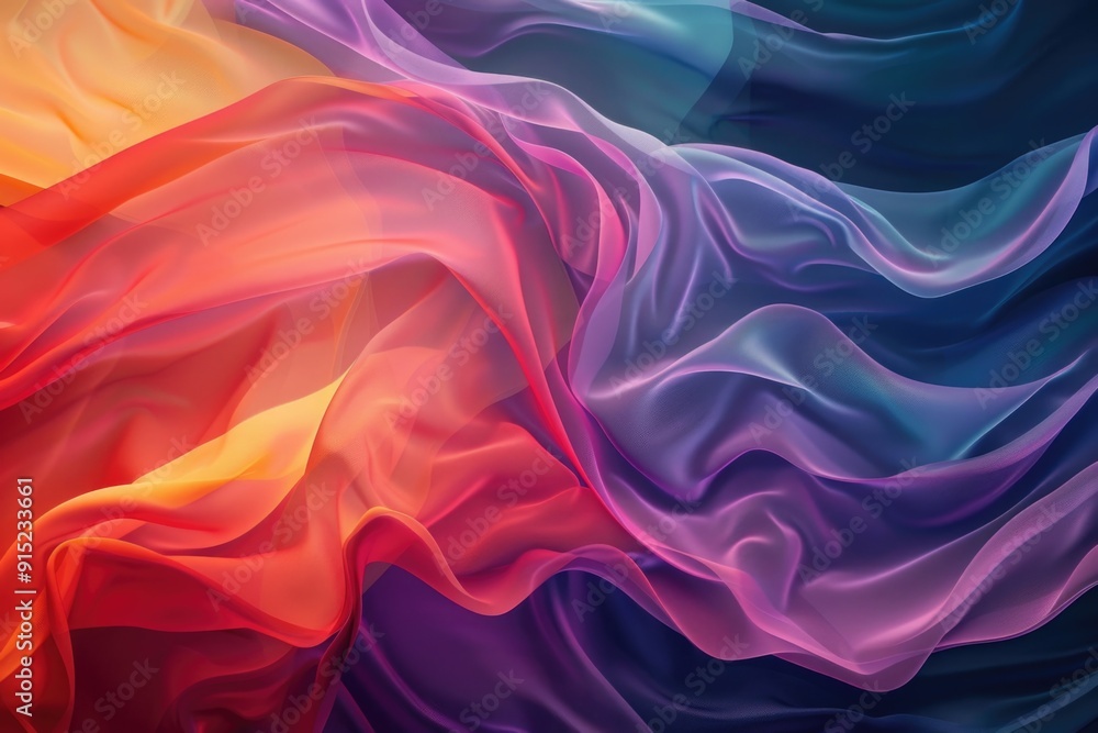 Obraz premium A close-up shot of colorful fabric on a black background