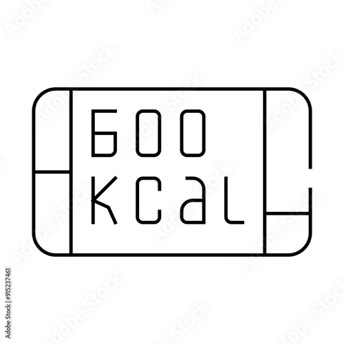 food kcal line icon vector. food kcal sign. isolated contour symbol black illustration