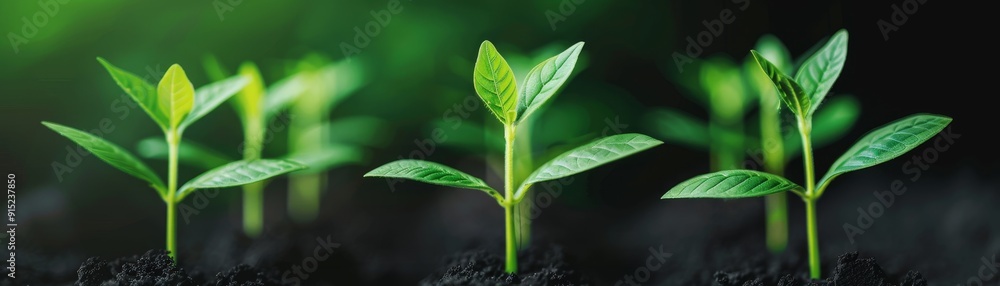 green shoots emerging from dark soil, symbol of growth and new beginnings, macro photography of fresh sprouts in nature, springtime renewal. green shoots emerging from dark soil, symbol of growth and new beginnings, macro photography of fresh sprouts in nature, springtime renewal.