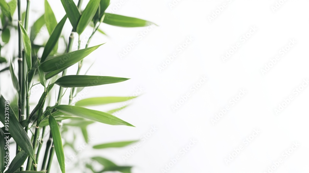 Bamboo leaves isolated on white background Bamboo leaves isolated on white background