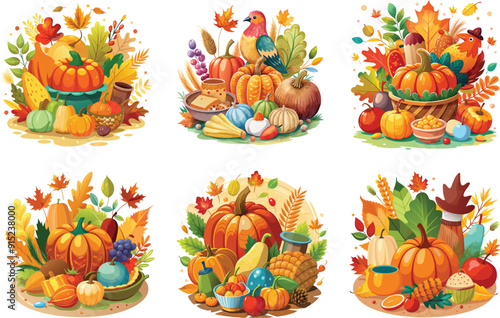 Thanksgiving vector design photo