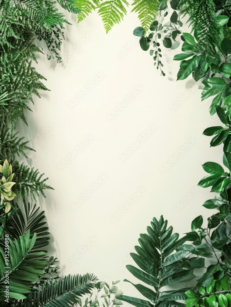 Fototapeta premium A creative frame made from living plants