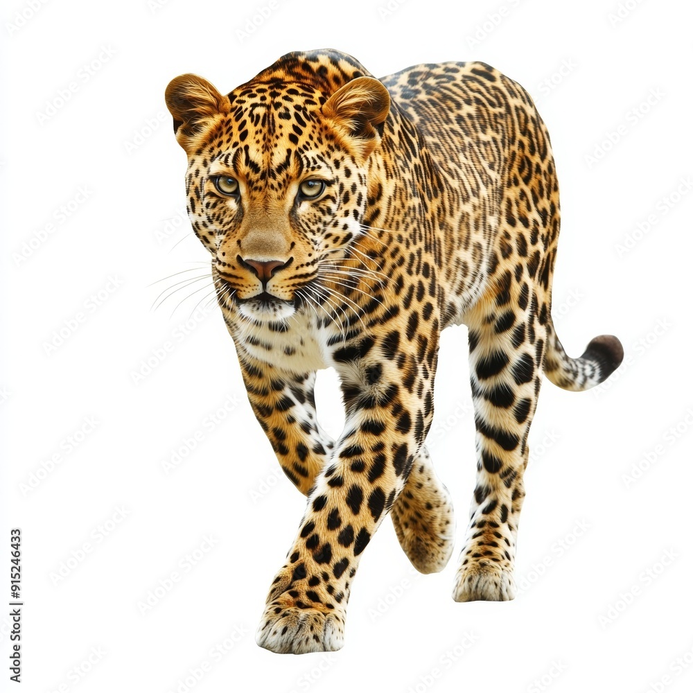 Fototapeta premium Leopard Walking Towards the Camera