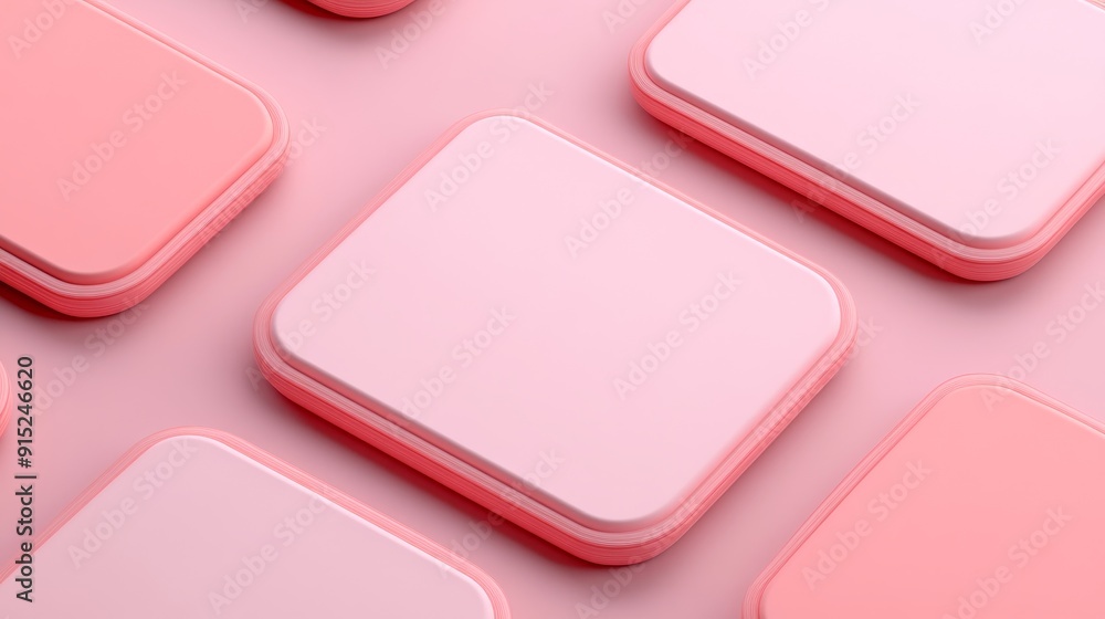 Abstract pattern of pink square shapes on a pink background. Abstract pattern of pink square shapes on a pink background.