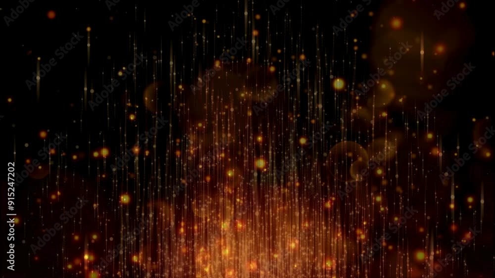 background with gold line and particles background with gold line and particles