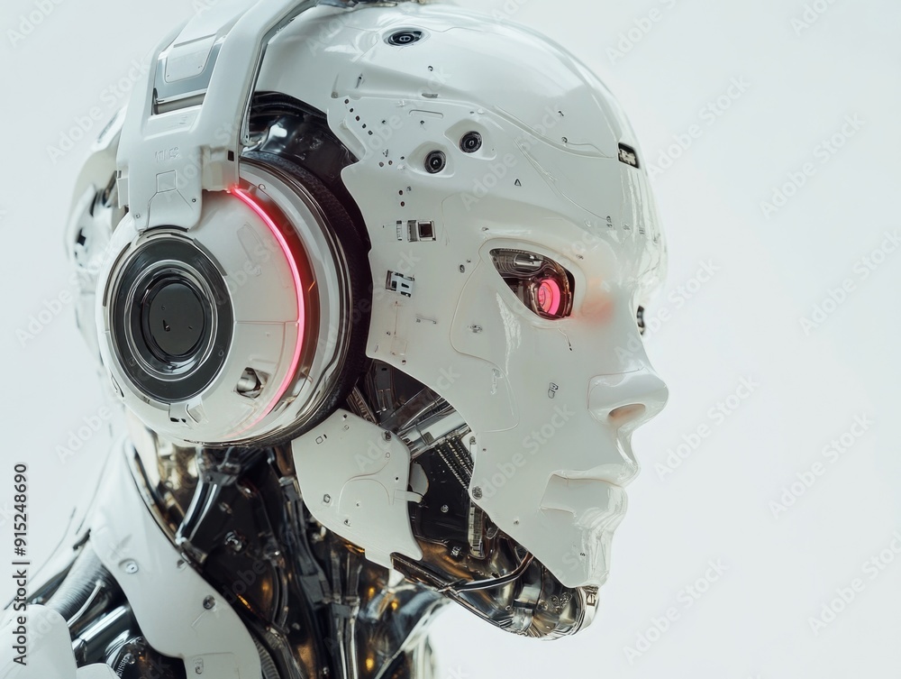 Robot with Headphones Robot with Headphones