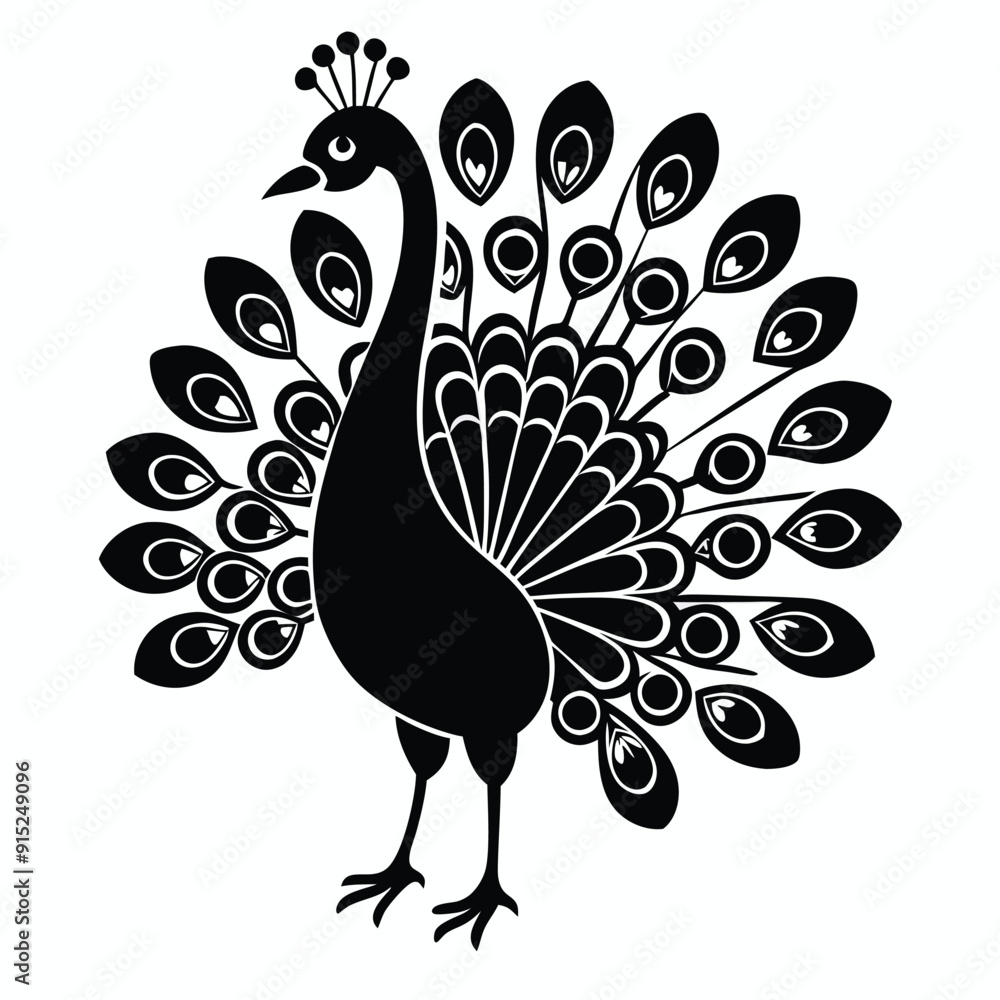 Fototapeta premium a Peacock cartoon vector illustration 